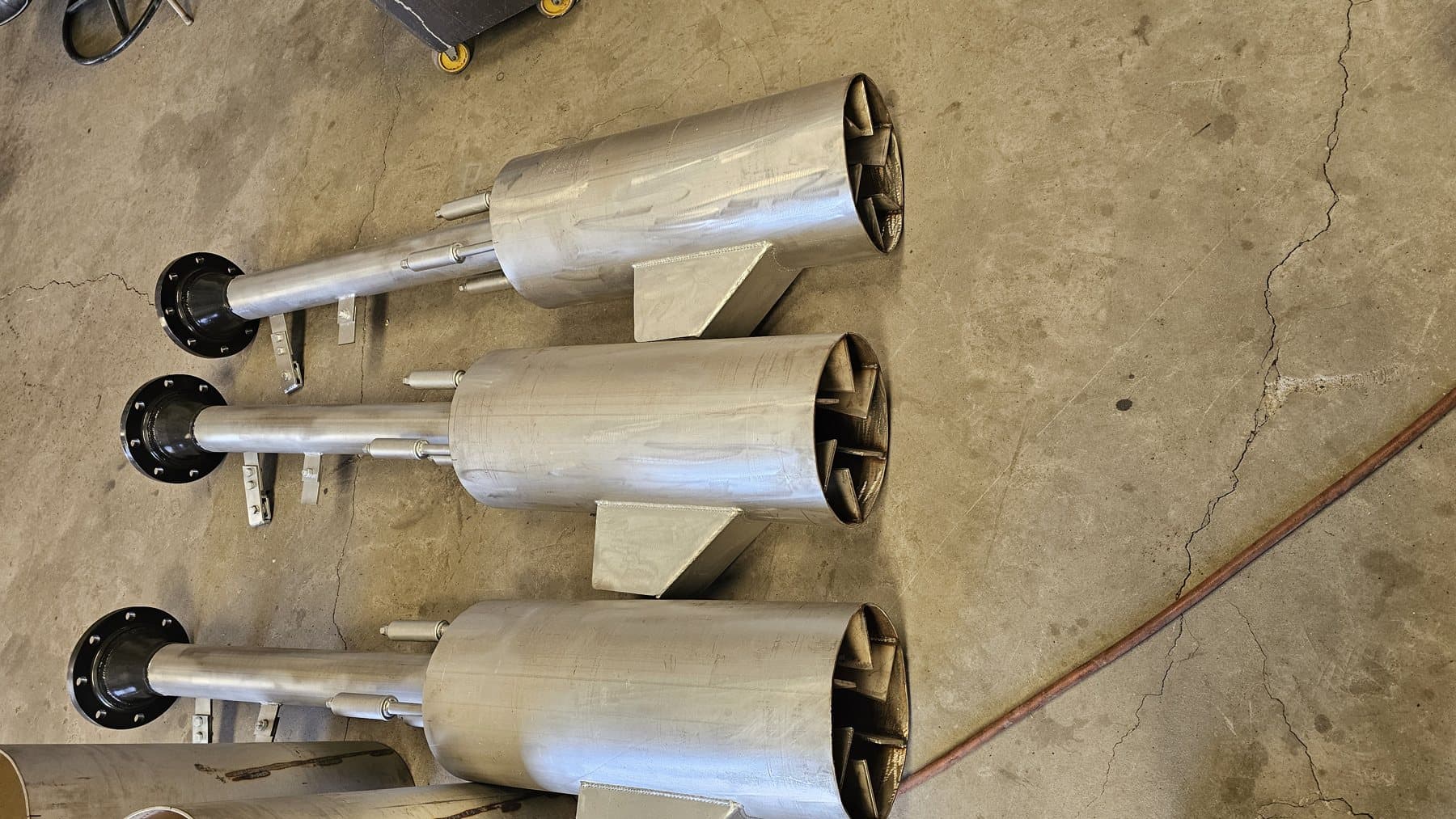 Fabricated smokeless flare tips ready for shipment